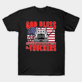 SUPPORT TRUCKERS - USA TRUCKERS FOR FREEDOM CONVOY USA FLAG - FREEDOM CONVOY 2022 T-Shirt